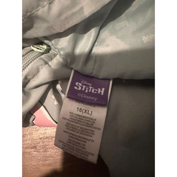 NWOT Disney Stich Mint Color Girl Hooded Windbreaker Style Size 16-XL - Picture 6 of 9